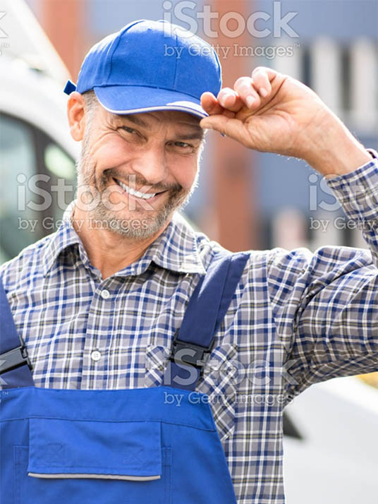 leadershipFPO Smiling man tipping his hat respectfully